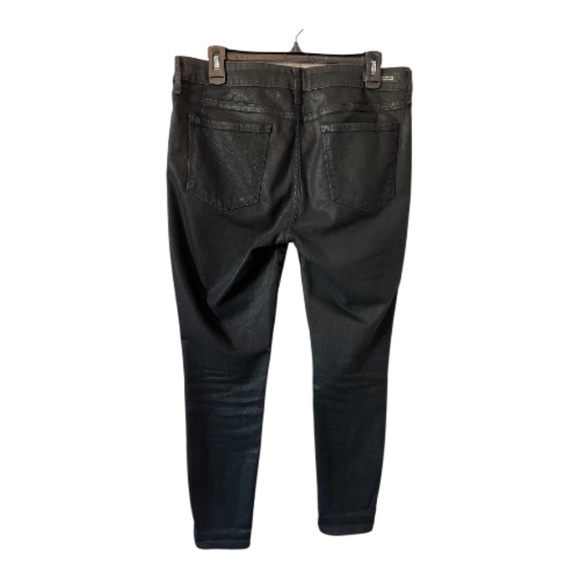 π EUC ARTICLES OF SOCIETY SoHo Glamour Mason black wax coated skinny jeans 31 - Picture 5 of 9